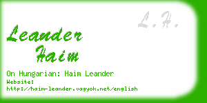 leander haim business card